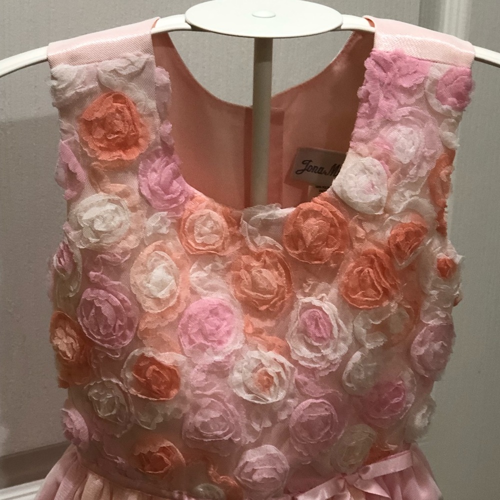 Jona Michelle Pink Dress with Floral top girls’ size 5- $15 - Picture 4 of 7